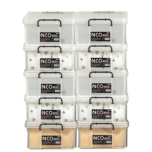 네오박스 플라스틱 투명 수납함 정리함 소품 박스 (400 -10개세트)